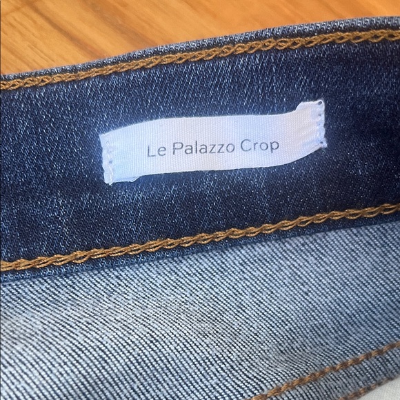Frame Denim Le Palazzo Crop Dark Blue Flare Jeans - Picture 6 of 7